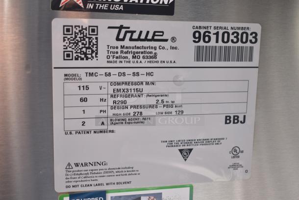 BRAND NEW SCRATCH AND DENT! 2019 True 58 1/4" 2 Sided Milk Cooler with Stainless Steel Exterior and Aluminum Interior. 115 Volts, 1 Phase. Tested and Working! - Image 7 of 7