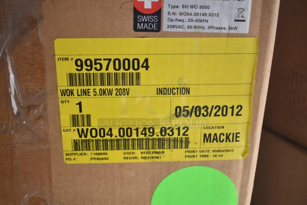 BRAND NEW SCRATCH AND DENT! Garland 99570004 Stainless Steel Single Burner Wok Induction Range. 208 Volts, 3 Phase. - Image 5 of 10