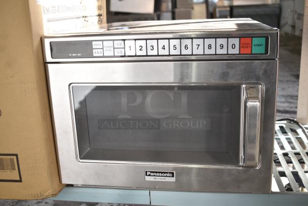 BRAND NEW! Panasonic NE-1757R Stainless Steel Commercial Microwave Oven. 208 Volts, 1 Phase. - Image 1 of 6