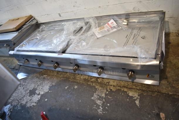 BRAND NEW SCRATCH AND DENT! 2024 Cooking Performance Group GT-CPG-72-NL 72" Natural Gas Countertop Griddle with Thermostatic Controls. 180,000 BTU. - Image 1 of 5