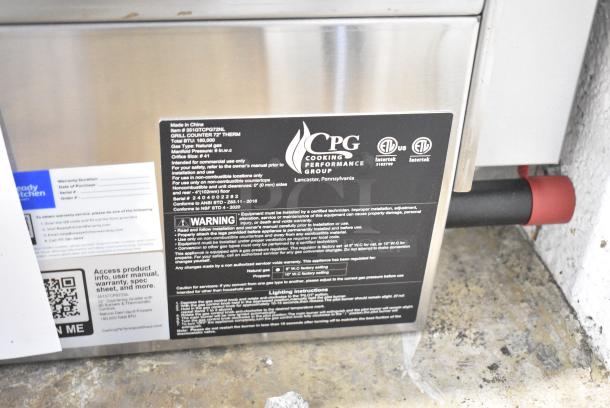 BRAND NEW SCRATCH AND DENT! 2024 Cooking Performance Group GT-CPG-72-NL 72" Natural Gas Countertop Griddle with Thermostatic Controls. 180,000 BTU. - Image 5 of 5
