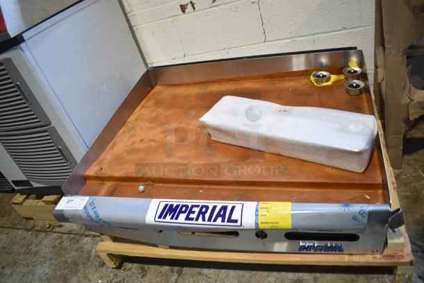 BRAND NEW SCRATCH AND DENT! Imperial ITG-36LP Stainless Steel Commercial Countertop Propane Gas Powered Flat Top Griddle. - Image 1 of 4