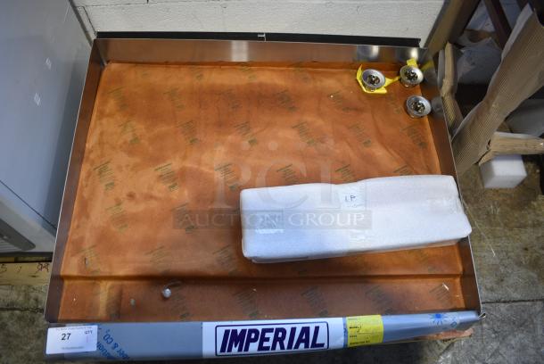 BRAND NEW SCRATCH AND DENT! Imperial ITG-36LP Stainless Steel Commercial Countertop Propane Gas Powered Flat Top Griddle. - Image 3 of 4