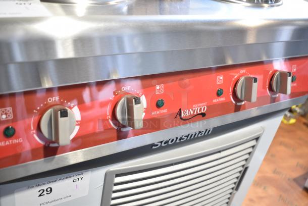 BRAND NEW SCRATCH AND DENT! Avantco 177CER400 Stainless Steel 4-Burner Solid French-Style Countertop Electric Range. 208/240 Volts, 1 Phase. - Image 3 of 7