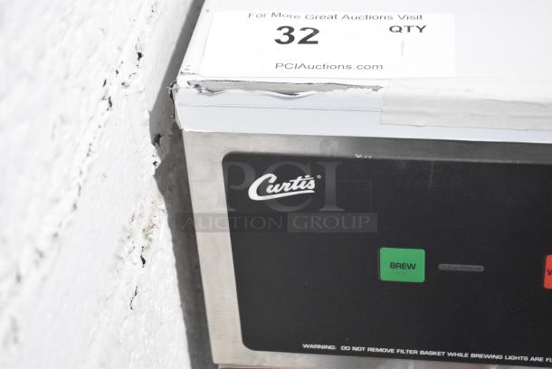 BRAND NEW SCRATCH AND DENT! Curtis GEM-12D-10 Stainless Steel  Gemini Stainless Steel Twin Digital Satellite Coffee Brewer With Servers. 220 Volts, 1 Phase. - Image 2 of 4