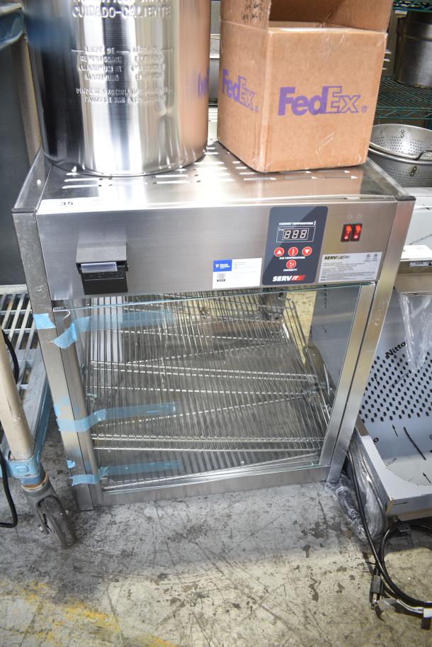 BRAND NEW SCRATCH AND DENT! ServIt 423PDW18D1S 18" Full-Service Countertop Display Warmer with 4 Shelves. 120 Volts, 1 Phase. Tested and Working! - Image 1 of 5