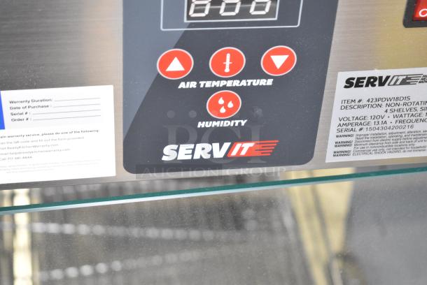 BRAND NEW SCRATCH AND DENT! ServIt 423PDW18D1S 18" Full-Service Countertop Display Warmer with 4 Shelves. 120 Volts, 1 Phase. Tested and Working! - Image 2 of 5