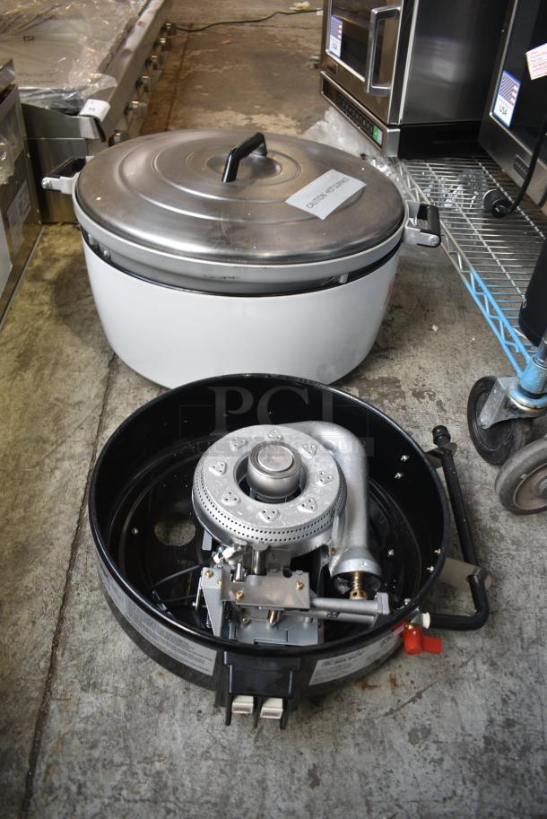 BRAND NEW SCRATCH AND DENT! Emperor's Select 478EGRC140NG Natural Gas 140 Cup (70 Cup Raw) Gas Rice Cooker and Warmer. 28,000 BTU - Image 2 of 8