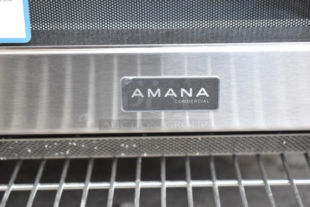 BRAND NEW SCRATCH AND DENT! 2024 Amana RC17S2 Heavy Duty Stainless Steel Commercial Microwave Oven with Push Button Controls . 208/240 Volts, 1 Phase. - Image 2 of 6