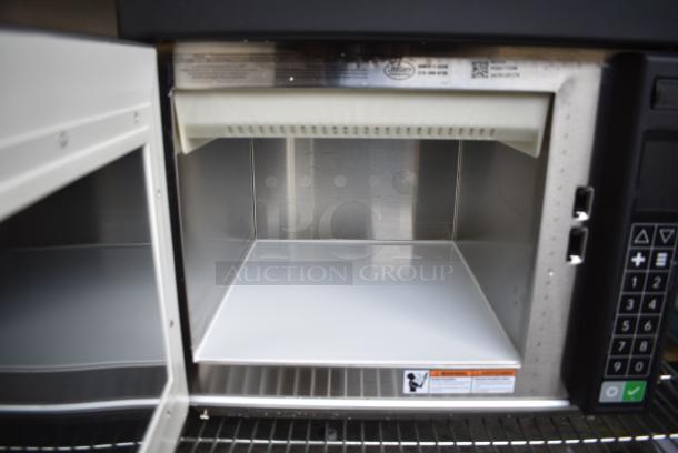 BRAND NEW SCRATCH AND DENT! 2024 Amana RC17S2 Heavy Duty Stainless Steel Commercial Microwave Oven with Push Button Controls . 208/240 Volts, 1 Phase. - Image 4 of 6