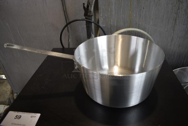 4 BRAND NEW SCRATCH AND DENT! Choice 471SAUC55QT 5.5 Qt. Tapered Aluminum Sauce Pan. 4 Times Your Bid! - Image 1 of 6