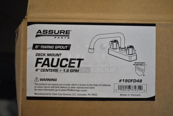 BRAND NEW SCRATCH AND DENT! Assure 190FD48 1.8 GPM Deck-Mount Faucet with 4" Centers and 8" Swing Spout - Image 3 of 3
