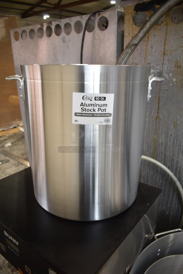 3 BRAND NEW SCRATCH AND DENT! Stock Pots Including 471SP60QT Choice 60 Qt. Standard Weight Aluminum Stock Pot, 471SP100QT Choice 100 Qt. Standard Weight Aluminum Stock Pot, 171SP200QTHD Choice Stock Pot. 3 Times Your Bid! - Image 2 of 7