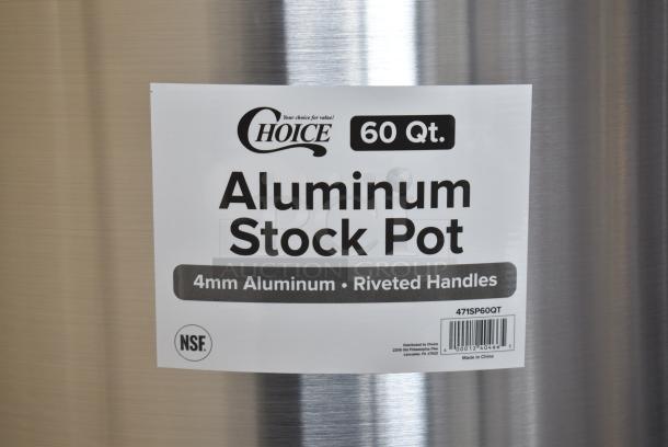 3 BRAND NEW SCRATCH AND DENT! Stock Pots Including 471SP60QT Choice 60 Qt. Standard Weight Aluminum Stock Pot, 471SP100QT Choice 100 Qt. Standard Weight Aluminum Stock Pot, 171SP200QTHD Choice Stock Pot. 3 Times Your Bid! - Image 3 of 7