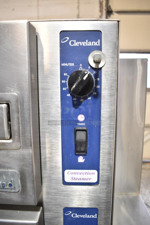 Cleveland 36CGM300 Stainless Steel Commercial Natural Gas Powered Pressureless 2 Deck Convection Steamer. 300,000 BTU. - Image 3 of 11