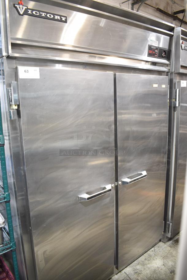 Victory FA-2D-S7 Stainless Steel Commercial 2 Door Reach In Freezer. 115 Volts, 1 Phase. Tested and Working! - Image 1 of 8