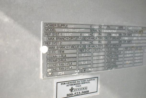 Victory FA-2D-S7 Stainless Steel Commercial 2 Door Reach In Freezer. 115 Volts, 1 Phase. Tested and Working! - Image 6 of 8