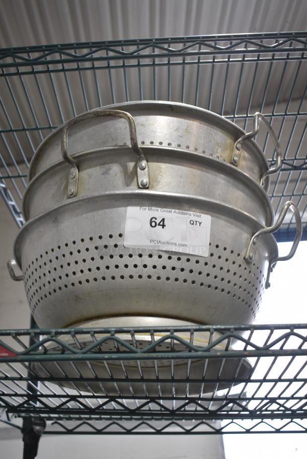 3 Metal Colanders. 3 Times Your Bid! - Image 1 of 4