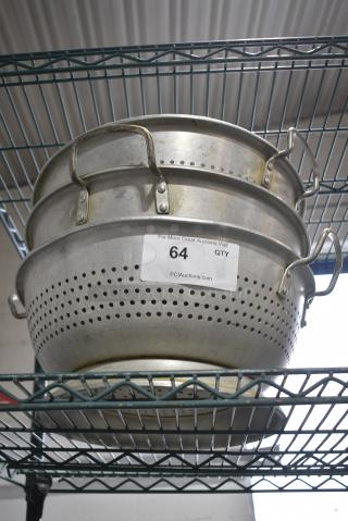 3 Metal Colanders. 3 Times Your Bid!
