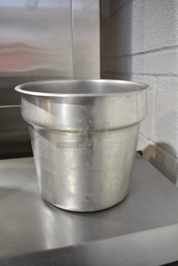 3 Various Stainless Steel Cylindrical Drop In Bins. 3 Times Your Bid! - Image 2 of 4