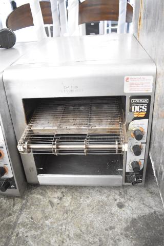 Star Holman QCS-2-600H Stainless Steel Commercial Conveyor Toaster Oven. 208 Volts, 1 Phase.