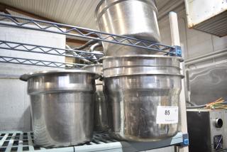 9 Various Metal Cylindrical Bins. 9 Times Your Bid!