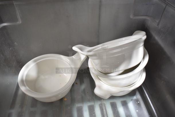 ALL ONE MONEY! Lot of 2 Clear Poly Bins w/ Contents Including Ladles and Bowls - Image 4 of 5