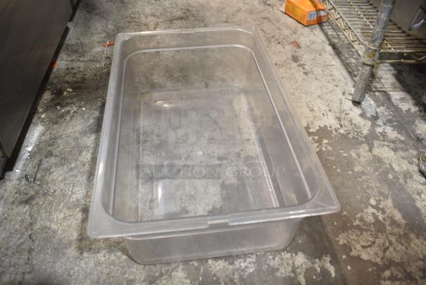 ALL ONE MONEY! Lot of 2 Clear Poly Bins and 1 Lid. - Image 2 of 3
