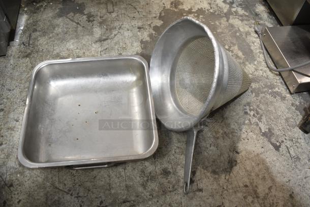 8 Various Metal Items Including Drop In Bins and Strainer. 8 Times Your Bid! - Image 2 of 6