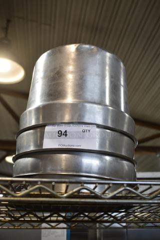 4 Stainless Steel Cylindrical Drop In Bins. 4 Times Your Bid!