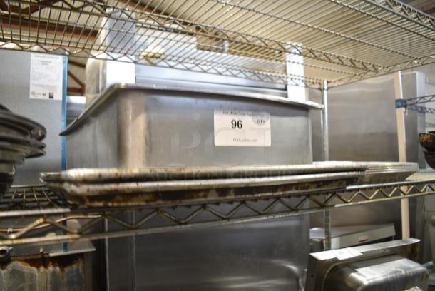 3 Various Metal Items Including Drop In Bin and Metal Baking Pans. 3 Times Your Bid! - Image 1 of 3