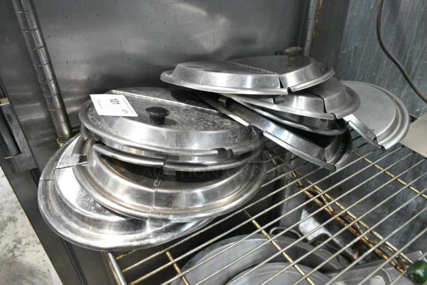 10 Metal Round Center Hinge Lid. 10 Times Your Bid! - Image 2 of 2