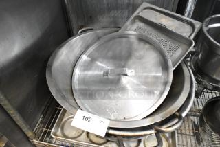 10 Various Metal Items Including Lid and Bun Baking Pans. 10 Times Your Bid!