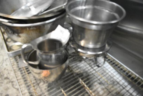 5 Various Metal Items Including Pitcher and Cylindrical Bin. 5 Times Your Bid! - Image 3 of 4