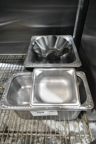 10 Various Metal Items Including Drop In Bins. 10 Times Your Bid!