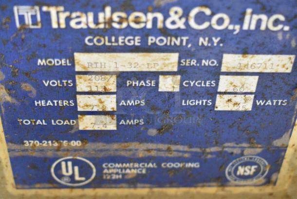 Traulsen RIH 1-32-LP Stainless Steel Commercial Single Door Roll In Rack Cooler. 115/208 Volts, 1 Phase. - Image 4 of 6