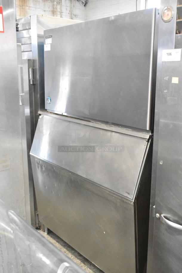 Hoshizaki KM-1301SWH Stainless Steel Commercial Ice Machine Head on Commercial Ice Bin. 208/230 Volts, 1 Phase. - Image 1 of 9