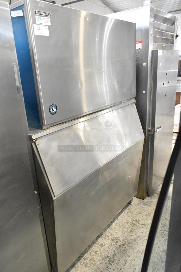 Hoshizaki KM-1301SWH Stainless Steel Commercial Ice Machine Head on Commercial Ice Bin. 208/230 Volts, 1 Phase. - Image 2 of 9