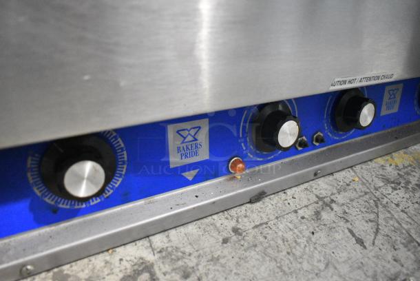 Bakers Pride P-44S Stainless Steel Commercial Countertop Electric Powered 2 Deck Pizza Oven w/ Cooking Stones. 208 Volts, 1 Phase. - Image 7 of 9
