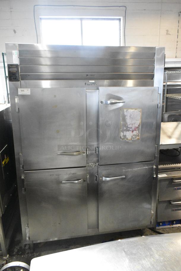 Traulsen RHT 2-32 WUT Stainless Steel Commercial 4 Half Size Door Reach In Cooler. 115 Volts, 1 Phase. Cannot Test - Unit Has Been Previously Hardwired - Image 1 of 9