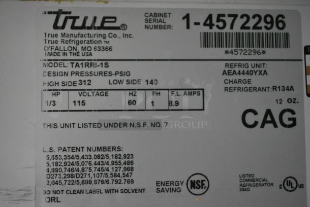 True TA1RRI-1S Stainless Steel Commercial Single Door Roll In Rack Cooler. 115 Volts, 1 Phase. Tested and Powers On But Does Not Get Cold - Image 6 of 8