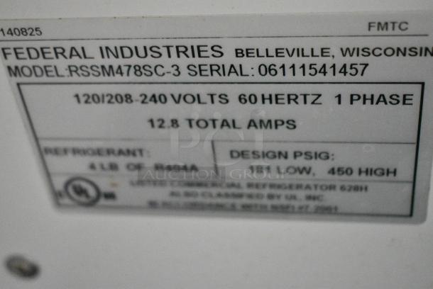Federal Industries RSSM478SC-3 Metal Commercial Open Grab N Go Merchandiser. 120/208-240 Volts, 1 Phase. - Image 4 of 7