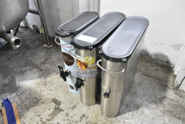 3 Stainless Steel Beverage Holder Dispensers. 3 Times Your Bid! - Image 3 of 5