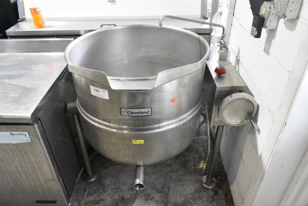 Cleveland KDL-60-T Stainless Steel Commercial Floor Style 60 Gallon Manual Tilt Steam Kettle. - Image 1 of 6