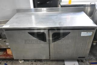 Turbo Air TWR-60SD Stainless Steel Commercial 2 Door Work Top Cooler. 115 Volts, 1 Phase. Tested and Working!