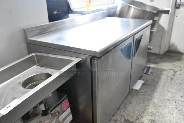 Turbo Air TWR-60SD Stainless Steel Commercial 2 Door Work Top Cooler. 115 Volts, 1 Phase. Tested and Working! - Image 2 of 7