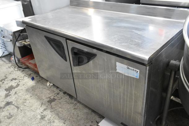 Turbo Air TWR-60SD Stainless Steel Commercial 2 Door Work Top Cooler. 115 Volts, 1 Phase. Tested and Working! - Image 3 of 7
