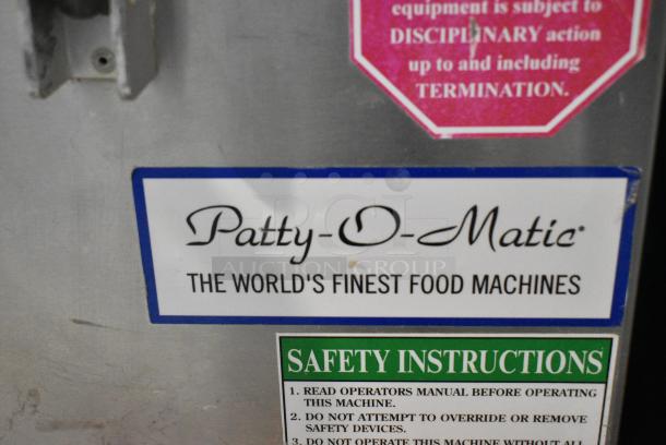 Patty-O-Matic 330A Metal Commercial Countertop Patty Forming Machine. 115 Volts, 1 Phase. Tested and Working! - Image 5 of 8