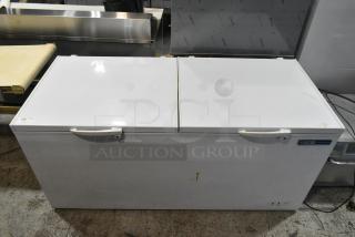 Kratos 69K-751HC Metal Chest Freezer w/ 2 Hinge Lids. 115 Volts, 1 Phase. Tested and Powers On But Does Not Get Cold