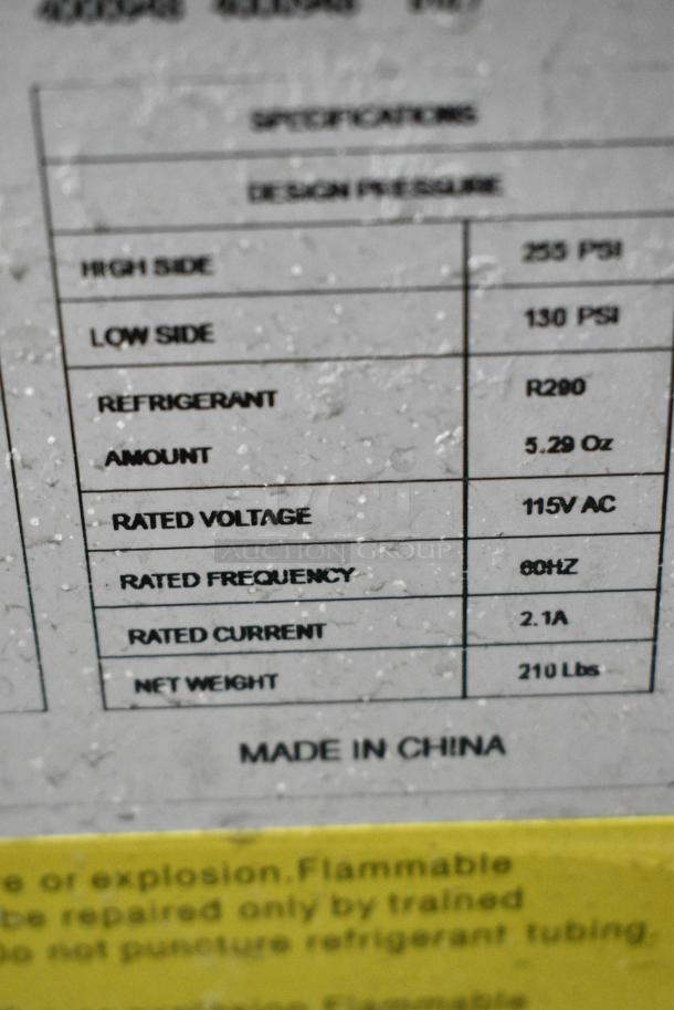 Kratos 69K-751HC Metal Chest Freezer w/ 2 Hinge Lids. 115 Volts, 1 Phase. Tested and Powers On But Does Not Get Cold - Image 8 of 9